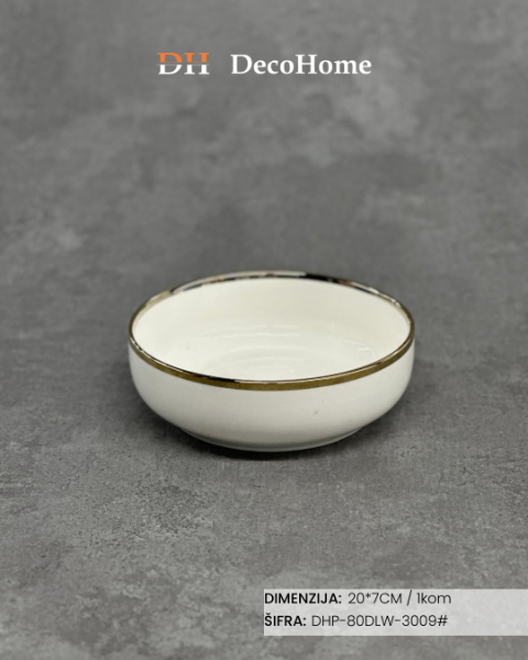 Slika Keramička činija 20*7cm / 1kom - DHP-80dlw-3009#