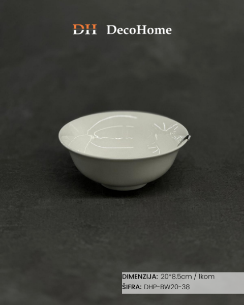 Slika Porcelanska činija 20*8,5cm / 1kom - DHP-BW20-38