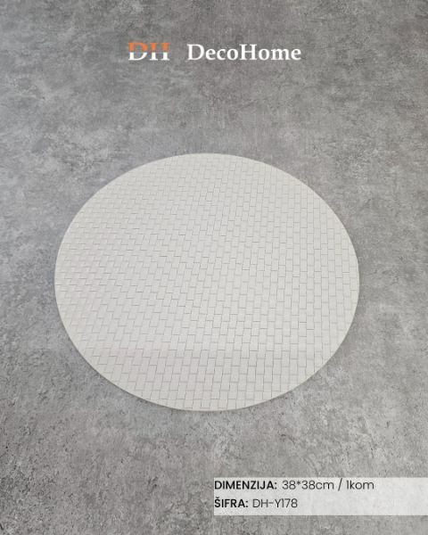 Slika Kožni podmetač za tanjire bež 38*38cm / 1kom - DH-Y178