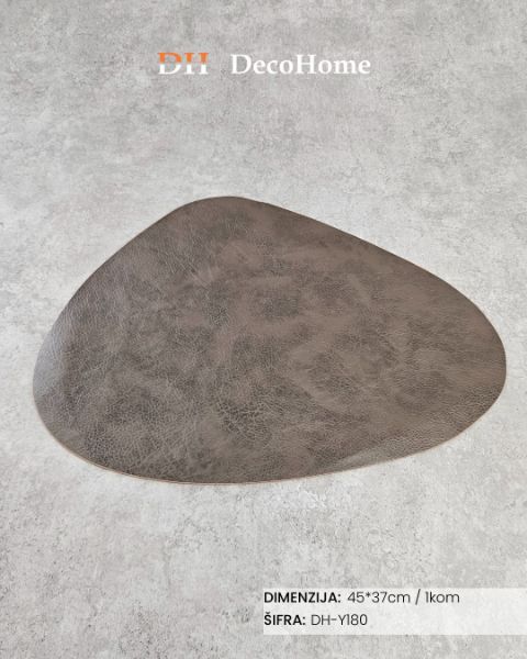 Slika Kožni podmetač za tanjire tamno braon 45*37cm / 1kom - DH-Y180