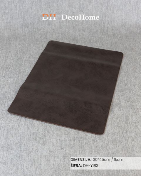 Slika Kožni podmetač za tanjire tamno braon 30*45cm / 1kom - DH-Y183
