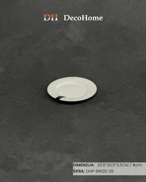 Slika Porcelanski tanjir 20.5*20.5*2.5cm / 1kom - DHP-BW20-29
