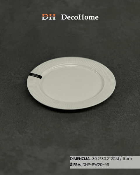 Slika Porcelanski tanjir 30.2*30.2*2cm / 1kom - DHP-BW20-96