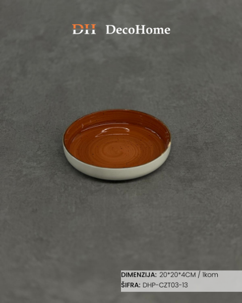 Slika Porcelanski tanjir 20*20*4cm / 1kom - DHP- CZT03-13