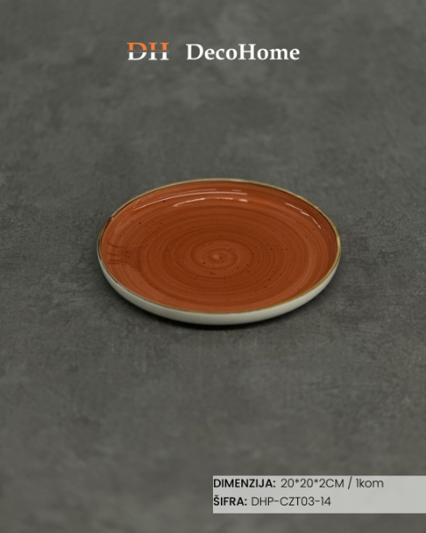 Slika Porcelanski tanjir 25*25*3cm / 1kom - DHP-CZT03-12