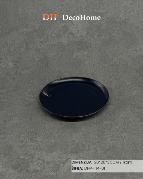 Slika Porcelanski tanjir 26*26*3.5cm - DHP-T14-01