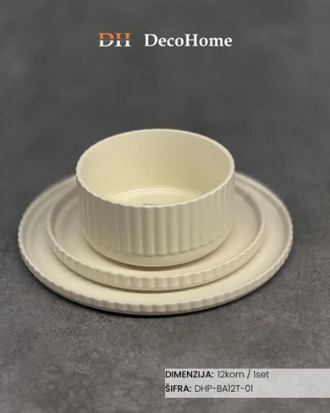 Slika Porcelanski se za ručavanje za 4 osobe / 12kom - DHP-BA12T-01