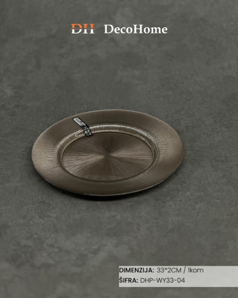 Slika Stakleni tanjir 33*2cm / 1kom - DHP-WY33-04