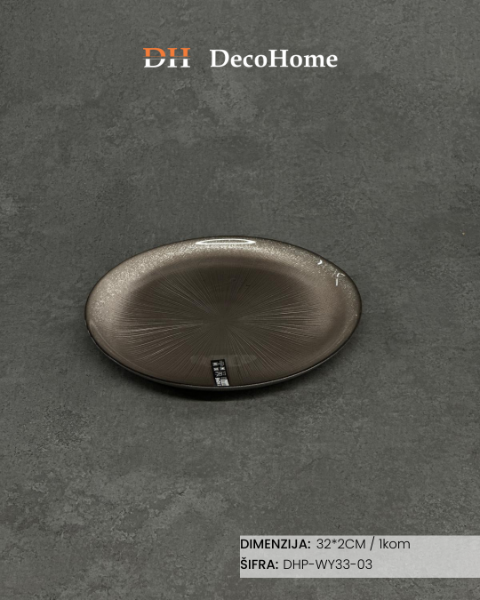 Slika Stakleni tanjir 32*2cm / 1kom - DHP-WY33-03