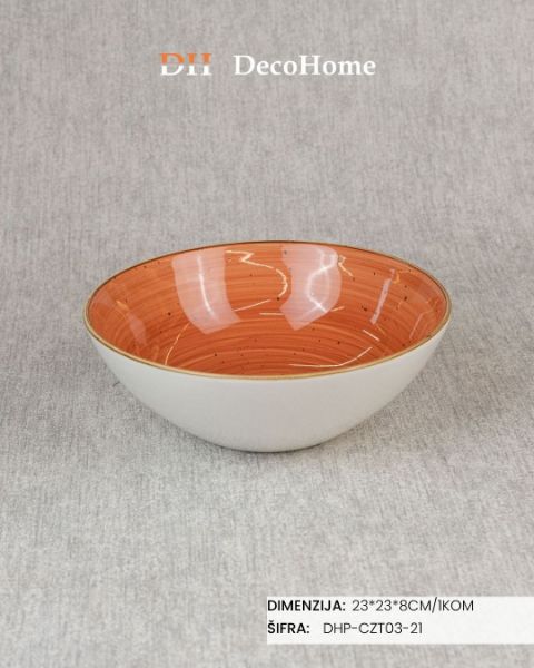 Slika Porcelanska činija 23*23*8cm / 1kom - DHP-CZT03-21