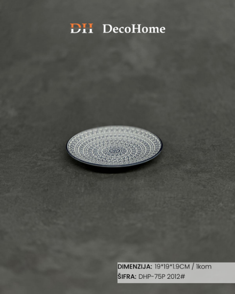 Slika Porcelanski tanjir 19*19*1.9cm / 1kom - DHP-75P 2012