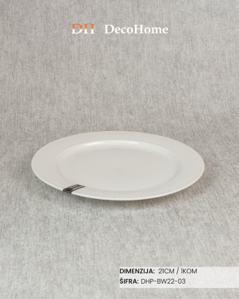 Slika Porcelanski tanjir 21cm / 1kom - DHP-BW22-03