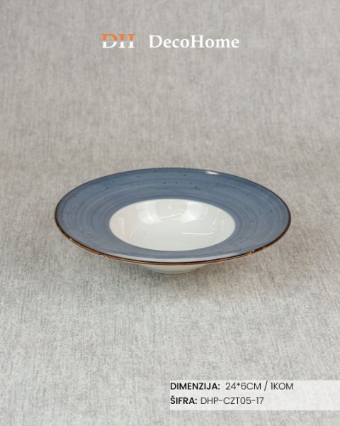 Slika Porcelanski tanjir 24*6cm / 1kom - DHP-CZT05-17