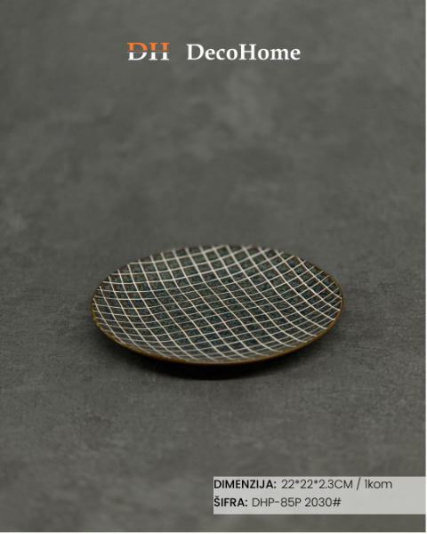 Slika Porcelanski tanjir 22*22*2.3cm / 1kom - DHP-85P 2030#