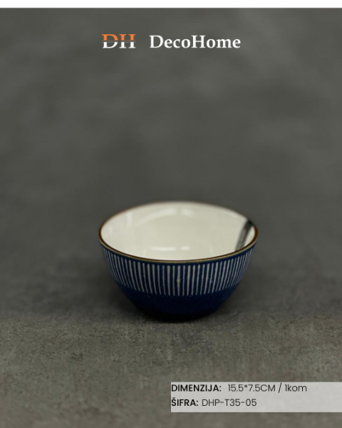 Slika Porcelanska činija 15.5*7.5cm / 1kom - DHP-T35-05