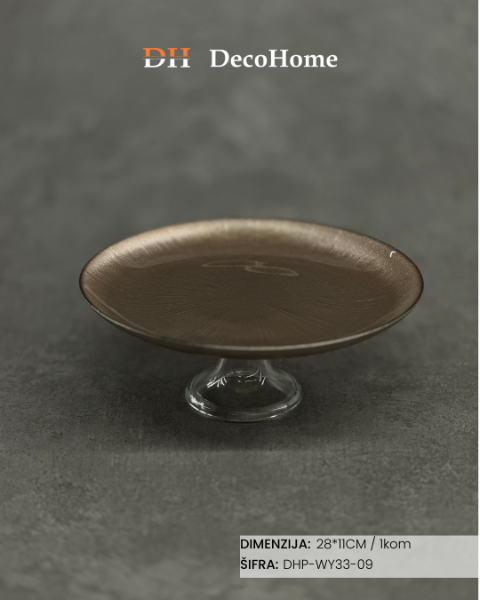 Slika Saklena činija sa postoljem 28*11cm / 1kom - DHP-WY33-09