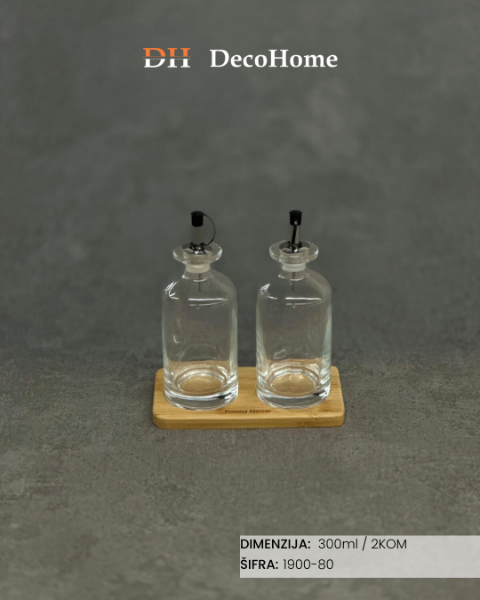 Slika Stakleni dozeri za ulje 300ml / 2kom - DHP-1900-80