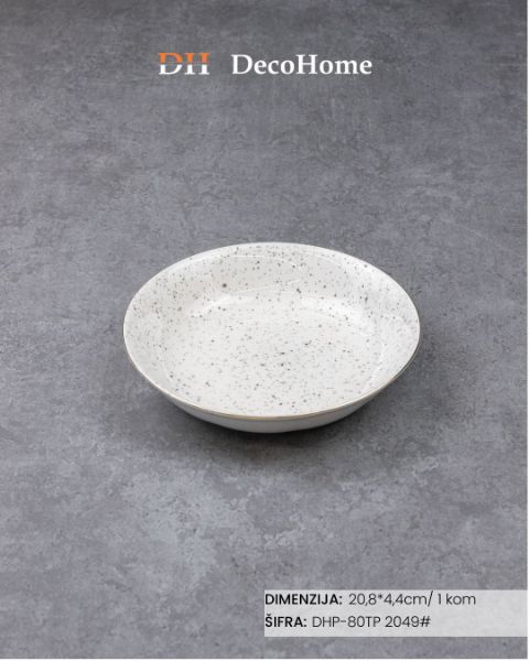 Slika Porcelanski tanjir 20,8*20,8*4,4 / 1kom - DHP-80TP 2049#
