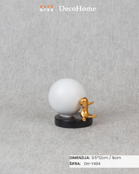 Slika Keramički ukras bela kugla 9.5*12cm/ 1kom - DH-Y493