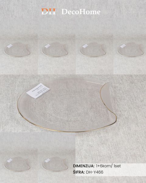 Slika Stakleni set tanjira 1+6 / 7kom - DH-Y466