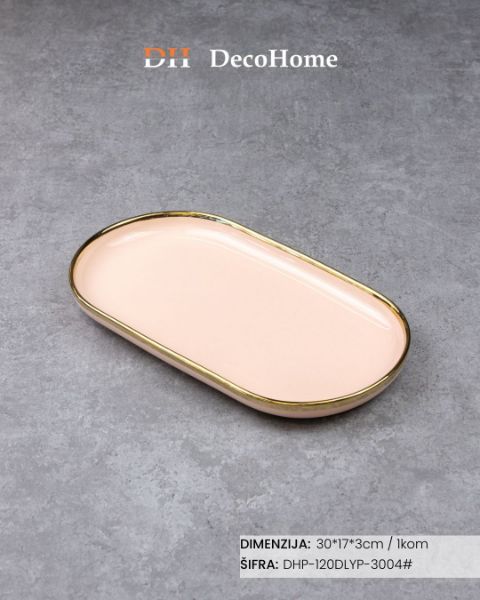 Slika Keramički ovalni tanjir 30*17*3cm / 1kom - DHP-120DLYP 3004#