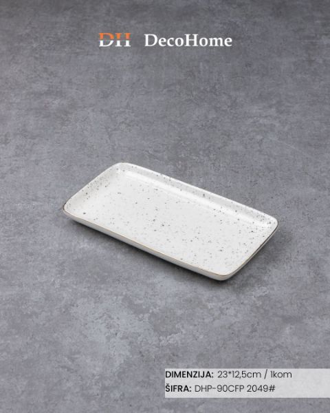 Slika Porcelanski tanjir  23*12,5*2cm /1kom - DHP-90CFP 2049#