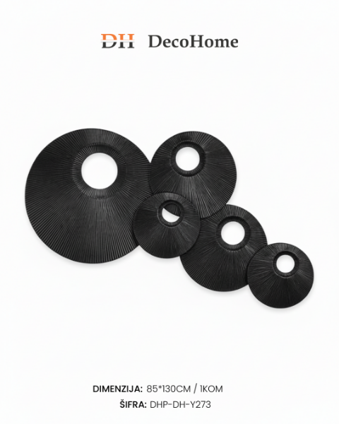 Slika Zidna kompozicija crna 85*130cm / 1kom - DH-Y273
