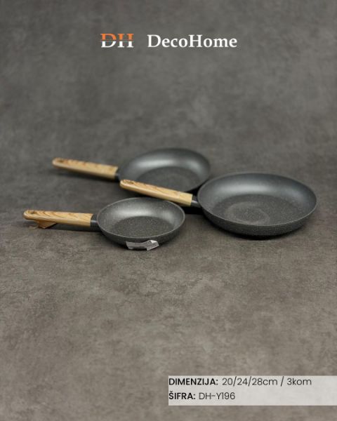 Slika Set tiganja 20/24/28cm sivi / 3kom - DH-Y196