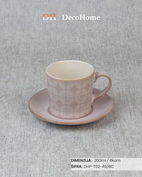 Slika Porcelanske šolje 200ml / 6kom - DHP-T02-49/6C