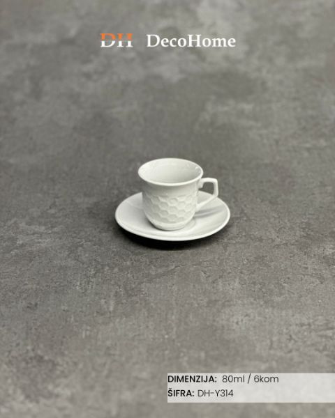 Slika Keramičke šolje / crno pakovanje / 6kom - DH-Y314