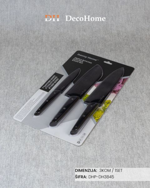 Slika Set noževa crni / 3kom - DHP-DH3845