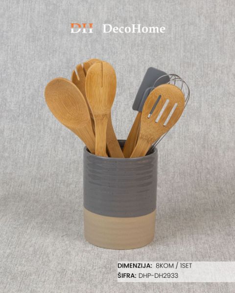 Slika Kuhinjski set sivi 21,5*13*13cm / 8kom - DHP-DH2933