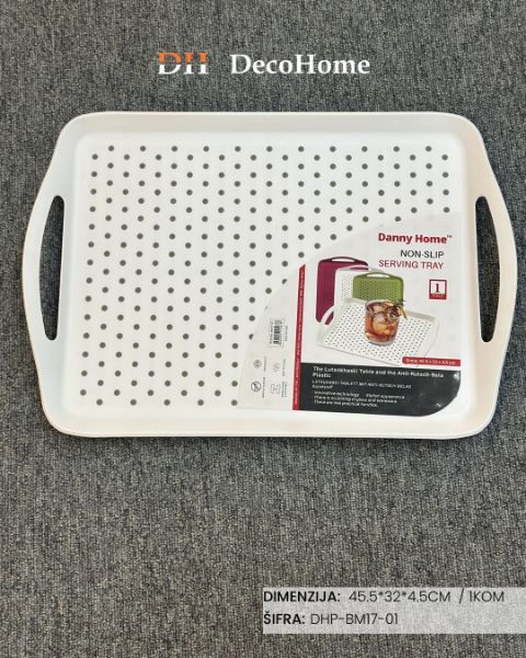 Slika Poslužavnik - neklizajuća podloga 45.5*32*4.5CM / 1kom DHP-BM17-01