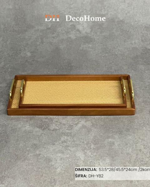 Slika Drveni poslužavnici 53.5*28/45.5*24cm / 2kom - DH-Y82