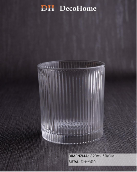 Slika Staklena čaša 320ml/ 1kom DH-Y419