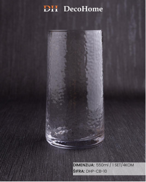 Slika Staklene čape 550ml / 4kom - DHP-CB-10