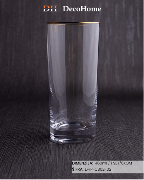 Slika Staklene čaše 460ml / 6kom - DHP-CB02-02