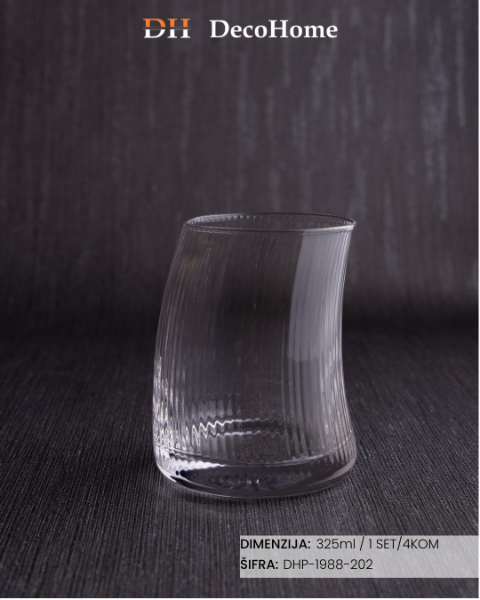 Slika Staklene čaše 325ml / 4kom - DHP-1988-202