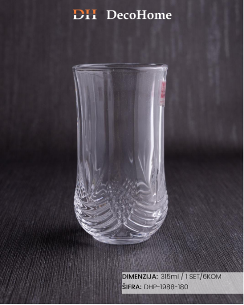 Slika Staklene čaše 315ml / 6kom - DHP-1988-180