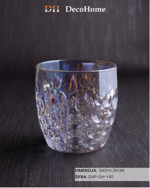 Slika Staklena čaša 340ml/ 1kom DH-Y411
