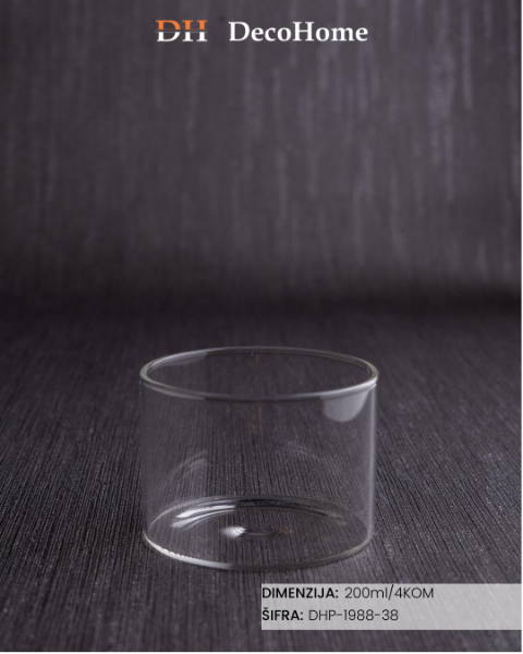 Slika Staklene čaše 200ml / 4kom - DHP-1988-38