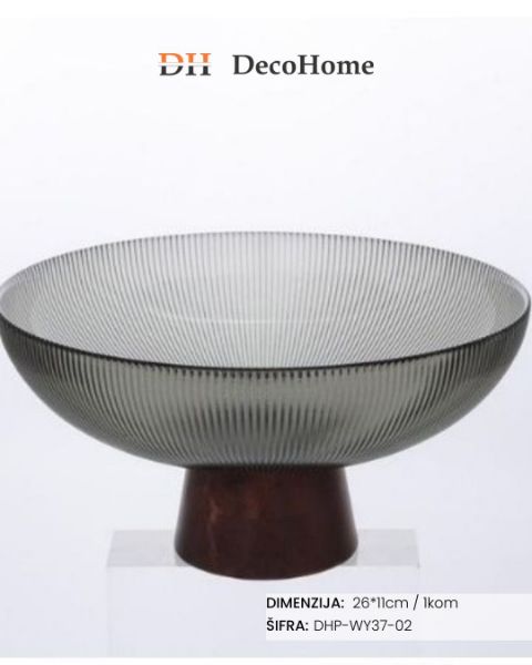 Slika Staklena činija 26*11cm / 1kom - DHP-WY37-02