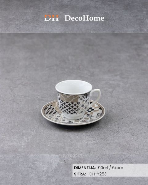 Slika Keramičke šolje 90ml / 6kom - DH-Y253