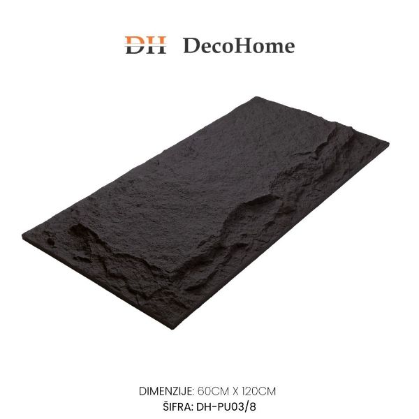 Slika Zidni panel crni kamen DH-PU03 1200*600*80