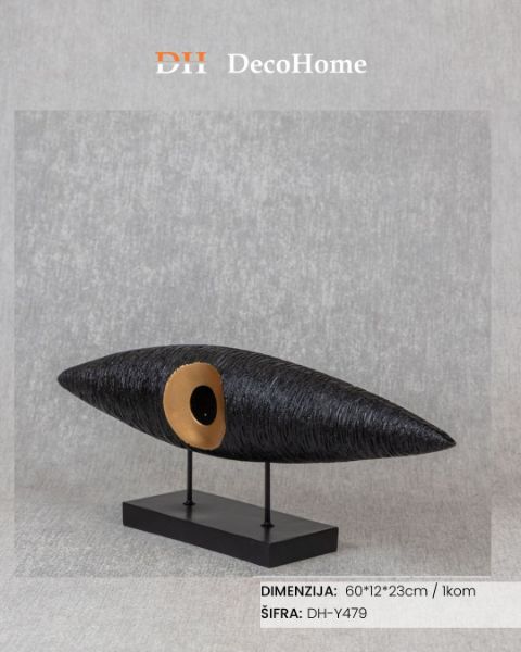 Slika Keramički ukras crni 60*12*23cm / 1kom - DH-Y479