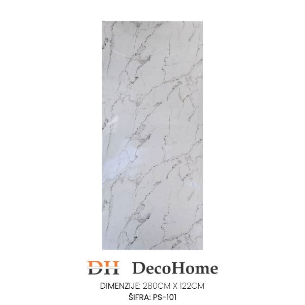 Slika PVC zidni panel PS-101 Bianco Carara (122*280)
